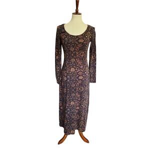 Peruvian Connection Dynasty Long Sleeve Midi Print Dress